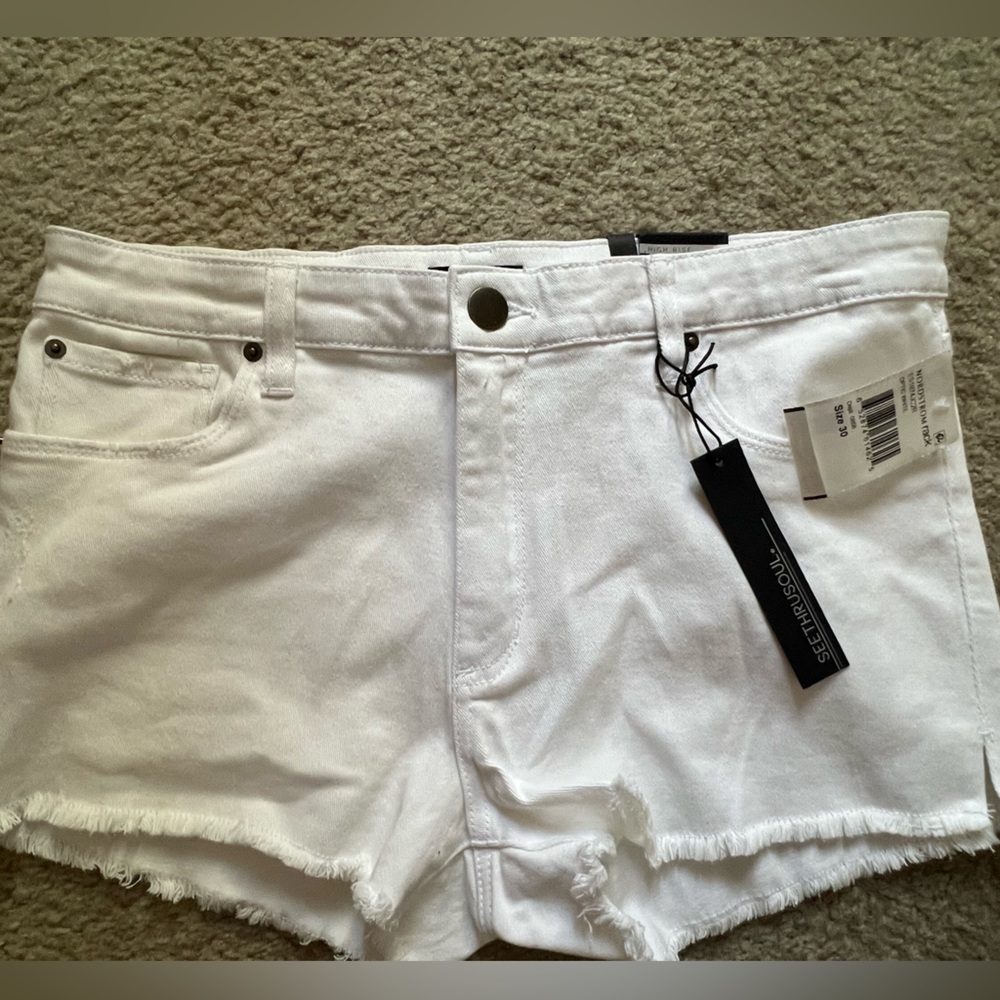See Thru Soul Women's Crisp White Jean Shorts